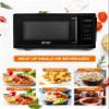COMMERCIAL CHEF 0.9 Cubic Foot Microwave with 10 Power Levels, Small Microwave with Grip Handle, 900W Countertop Microwave with Digital Display, Door Lock and Kitchen Timer, Black view 2