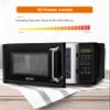 COMMERCIAL CHEF 0.9 Cubic Foot Microwave with 10 Power Levels, Small Microwave with Grip Handle, 900W Countertop Microwave with Digital Display, Door Lock and Kitchen Timer, Black view 3