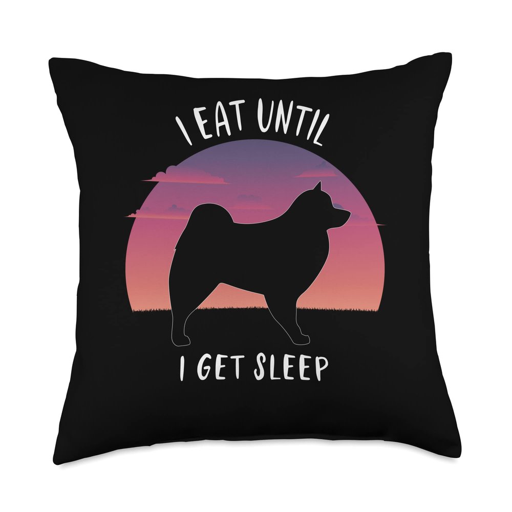 Cloud Spitz German Spitz Retro Throw Pillow