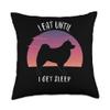 Cloud Spitz German Spitz Retro Throw Pillow view 1