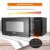 COMMERCIAL CHEF 1.1 Cu Ft Microwave with 10 Power Levels, Microwave 1000W with Push Button Door Lock, Countertop Microwave with Microwave Turntable and Digital Controls, Black view 3