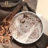 Hanobe Decorative Serving Tray Round: Farmhouse Coffee Table Decor Boho White Mandala Trays for Living Room Kitchen Bathroom Display view 3