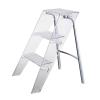 KOLESIN 3 Step Ladder Folding,Acrylic 3 Step stools for Adults with Wide Anti-Slip Pedal,Household Transparent Foldable Step Stool,Creative Home Storage Rack,1.44ft*1.71ft*2.07 ft view 1