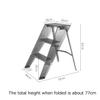 KOLESIN 3 Step Ladder Folding,Acrylic 3 Step stools for Adults with Wide Anti-Slip Pedal,Household Transparent Foldable Step Stool,Creative Home Storage Rack,1.44ft*1.71ft*2.07 ft view 3