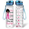 Hyturtle Personalized Nurse Definition Water Bottle - 32oz Motivational Water Bottle with Leak-Proof Lid Time Marker - Custom Name Appreciation Gift for Women Nurse Coworkers On Birthday Nurse's Day view 1