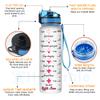 Hyturtle Personalized Nurse Definition Water Bottle - 32oz Motivational Water Bottle with Leak-Proof Lid Time Marker - Custom Name Appreciation Gift for Women Nurse Coworkers On Birthday Nurse's Day view 3