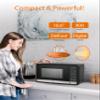 Commercial CHEF Small Microwave 0.9 Cu. Ft. Countertop Microwave with Touch Controls & Digital Display, Stainless Steel Microwave & 10 Power Levels, Outstanding Portable Microwave with Pull Handle view 4