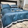 Cooling Blankets for Hot Sleepers, 4 Piece Cool Like Ice Cream Lightweight Blanket for Summer with Double Side Cold, Cooling Comforter, Quilt, Fabric for Bed, Twin Size Throw Blanket,Blue,150x200cm view 1