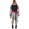 Sultry Shipmate Deluxe Multicolor Pirate Costume - Women's Plus XXL (18-20) - Comfortable Fabric Perfect For Halloween & Costume Parties - 1 Set view 4