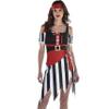 Sultry Shipmate Deluxe Multicolor Pirate Costume - Women's X-Large (14-16) - & Comfortable Fabric Perfect For Halloween & Costume Parties - 1 Set view 1