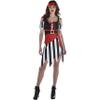 Sultry Shipmate Deluxe Multicolor Pirate Costume - Women's X-Large (14-16) - & Comfortable Fabric Perfect For Halloween & Costume Parties - 1 Set view 2