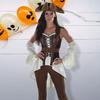 Shipwrecked Pirate Costume For Women, Medium (6-8) - Alluring Multicolor Treasure Huntress Outfit Perfect For Halloween Parties, Cosplay & More - 1 Set view 2