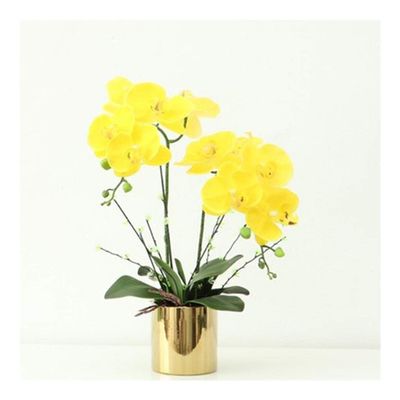 YYDS Vase Set Artificial Flowers Set in Pot Butterfly Orchid Fake Flowers with Vase Ornament Home Furnishing Decoration Craft Artificial Flowers for Decoration Artificial Flowers (Color : D)