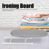 10.2 L x 4.3 W Heavy Duty Ironing Board with Mesh Metal Base & 100% Cotton Cover for Hanging,Small Tabletop Ironing Board,Portable Folding Mini Iron Board (Silver), ironing board space saving view 2