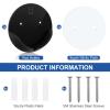 Shower Curtain Rod Holders for Wall Adhesive Bathroom Tension Rod Retainer with Deeper Bracket Include Strong Tape for No Drilling Quick Mount and 304 Screws for Permanent Installation (Gloss Black) view 3