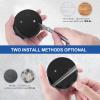 Shower Curtain Rod Holders for Wall Adhesive Bathroom Tension Rod Retainer with Deeper Bracket Include Strong Tape for No Drilling Quick Mount and 304 Screws for Permanent Installation (Gloss Black) view 4