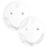 Shower Curtain Rod Holders for Wall Adhesive Bathroom Tension Rod Retainer with Deeper Bracket Include Strong Tape for No Drilling Quick Mount and 304 Screws for Permanent Installation (Gloss Clear) view 1