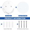 Shower Curtain Rod Holders for Wall Adhesive Bathroom Tension Rod Retainer with Deeper Bracket Include Strong Tape for No Drilling Quick Mount and 304 Screws for Permanent Installation (Gloss Clear) view 3