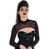 Black Mesh Half Shirt With O Rings - Adult Small/Medium- Fashionable & Daring Women's Top, Perfect For Halloween, Costume Parties & Themed Events - 1 Pc view 1