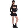 Black Mesh Half Shirt With O Rings - Adult Small/Medium- Fashionable & Daring Women's Top, Perfect For Halloween, Costume Parties & Themed Events - 1 Pc view 2