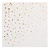 Stylish White and Gold Star Napkins - 50 Disposable Dinner Napkins, 6.5 x 6.5 Inch, Paper, Decorative for Parties view 4