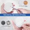 Shower Curtain Rod Holders for Wall Adhesive Bathroom Tension Rod Retainer with Deeper Bracket Include Strong Tape for No Drilling Quick Mount and 304 Screws for Permanent Installation (Gloss White) view 4