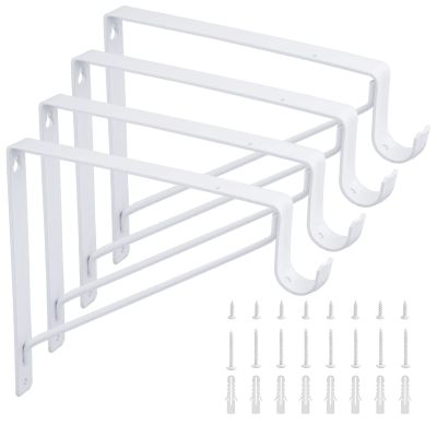 LANMIERT Heavy Duty Closet Rod Bracket 10.8x10.8 Closet Rod Holders Support Right Angle Closet Shelf Bracket for Revive Your Sagging Rod