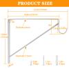 LANMIERT Heavy Duty Closet Rod Bracket 10.8x10.8 Closet Rod Holders Support Right Angle Closet Shelf Bracket for Revive Your Sagging Rod view 2