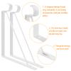 LANMIERT Heavy Duty Closet Rod Bracket 10.8x10.8 Closet Rod Holders Support Right Angle Closet Shelf Bracket for Revive Your Sagging Rod view 4