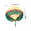 DECHOUS Handwoven Cooling Fan Peach Shape Portable Handheld Fan Natural Raffia Design for Home Dance Props and Outdoor Use Present for Housewarming view 2