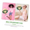 DECHOUS Handwoven Cooling Fan Peach Shape Portable Handheld Fan Natural Raffia Design for Home Dance Props and Outdoor Use Present for Housewarming view 3
