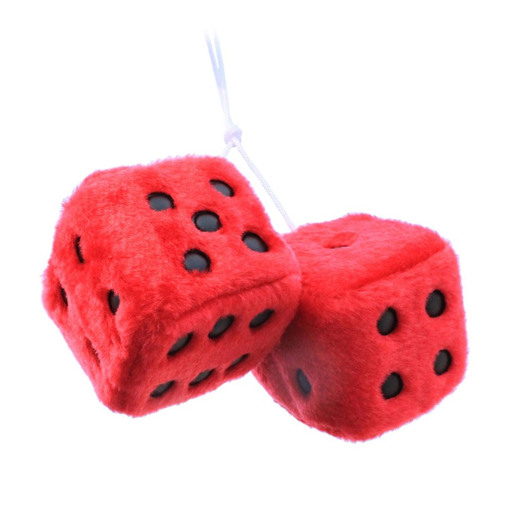 Car Ornaments Dice Hanging Plush Dice Ornaments Keychains Ornaments with Suction Cup Rearview Hanging Ornament Decoration Germplasm