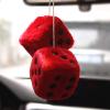 Car Ornaments Dice Hanging Plush Dice Ornaments Keychains Ornaments with Suction Cup Rearview Hanging Ornament Decoration Germplasm view 3
