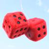 Car Ornaments Dice Hanging Plush Dice Ornaments Keychains Ornaments with Suction Cup Rearview Hanging Ornament Decoration Germplasm view 4