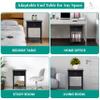 Naomi Home Wooden Nightstand Set of 2  Modern Bedside Tables with Drawer & Open Storage Shelf, Compact End Tables for Bedroom, Living Room, Black view 4