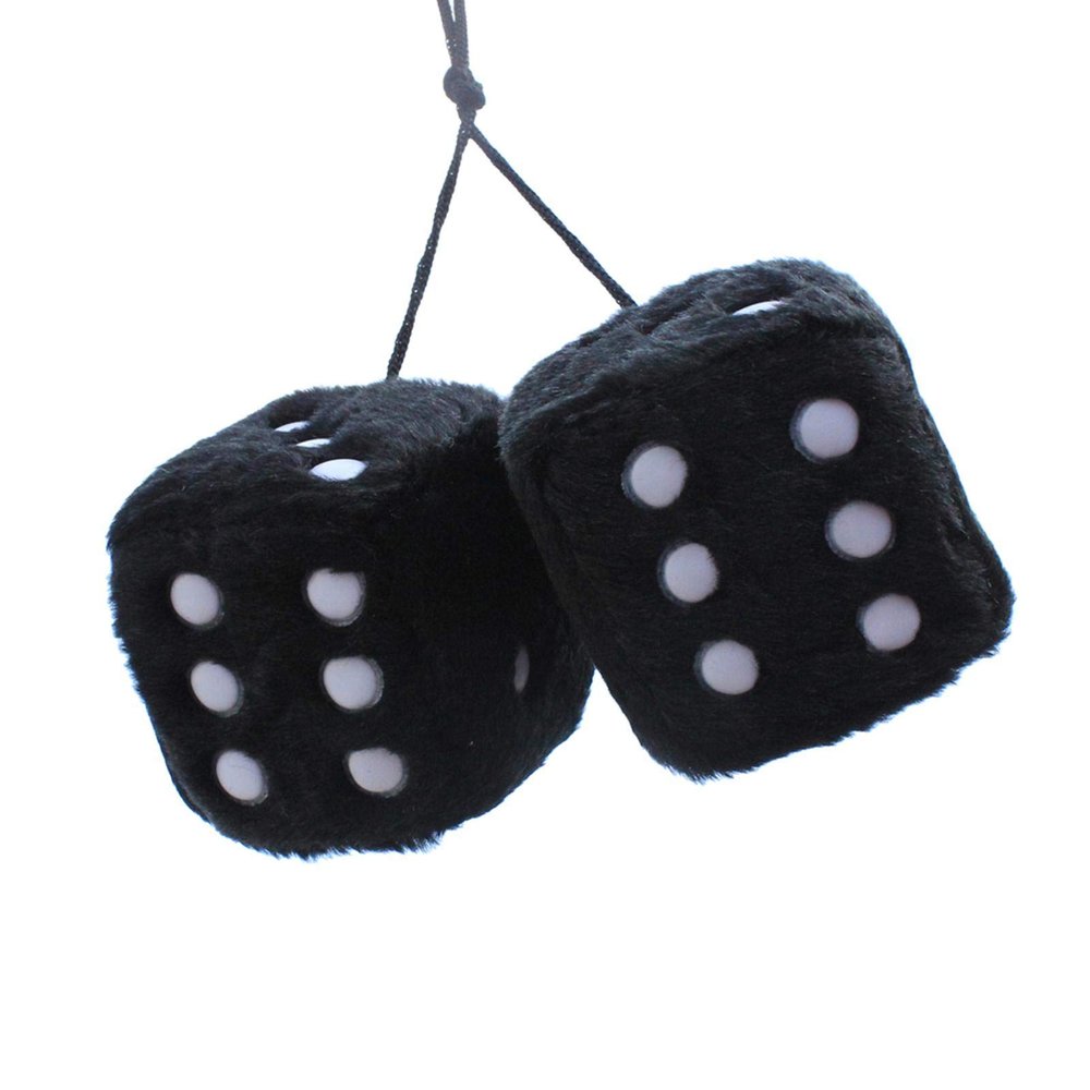 Car Ornaments Dice Hanging Plush Dice Ornaments Keychains Ornaments with Suction Cup Rearview Hanging Ornament Decoration Germplasm