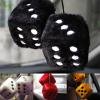 Car Ornaments Dice Hanging Plush Dice Ornaments Keychains Ornaments with Suction Cup Rearview Hanging Ornament Decoration Germplasm view 3