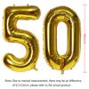 40 Gold Number 50 Balloons Foil Helium Balloons Happy Birthday Balloons for Birthday Party Decorations and Anniversary Party Decor (Gold50) view 2