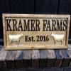 Personalized Farm Sign | Custom Farmhouse Decor | Wooden Farmer Gift | Wood Wall Family Name Sign | Established Cow Sign | Carved Farmhouse Sign | Cattle Decor | Outdoor Farm Sign view 3