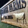 Personalized Farm Sign | Custom Farmhouse Decor | Wooden Farmer Gift | Wood Wall Family Name Sign | Established Cow Sign | Carved Farmhouse Sign | Cattle Decor | Outdoor Farm Sign view 4