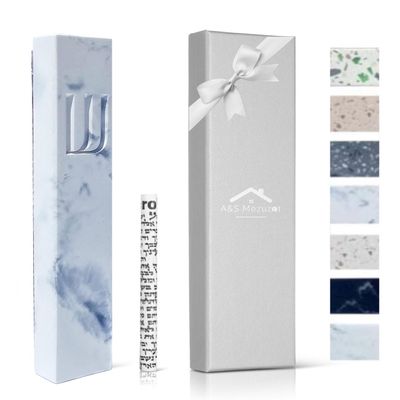 A&S Modern Stone Mezuzah Case Design, Mezuza Cover for Scroll Protection, Easy Peel and Stick Houswarming Gift and Home Blessing
