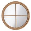 47th & Main Hanging Wall Mirror Round Four Panel, Round, Natural view 1