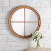 47th & Main Hanging Wall Mirror Round Four Panel, Round, Natural view 2