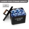 Calindiana Modern Farmhouse Metal Laundry Pods Holder with Lid - Space Saving Organization, Holds 81 Pods, Black view 4