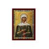 Saint Xenia icon, Handmade Greek Orthodox icon of St Xenia of St. Petersburg, Byzantine Art wall Hanging icon Wood Plaque, Religious Decor (Theme 2) 7x10cm view 1