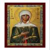 Saint Xenia icon, Handmade Greek Orthodox icon of St Xenia of St. Petersburg, Byzantine Art wall Hanging icon Wood Plaque, Religious Decor (Theme 2) 7x10cm view 2