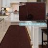 Runner Rug 3FT x 3FT, AYOHA 2'-82' Utility Carpet Runner for Entryway Hallway Aisles Balcony Garages, Area Rugs with Non-Slip Rubber Backing, Chocolate Brown (Available Custom Sizes) view 3