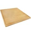 BambooMN Bamboo Burner Cover Cutting Board, 3-Ply, Extra Large Square, 24" x 24" x 0.75" - Grooved/Flat with Cleaver, Knife, and Kitchen Shears Set view 4