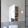 FM FURNITURE Senegal Modern Wood Bathroom Medicine Cabinet in Light Oak/White view 4