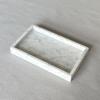 StonePlus Natural Marble Elegant Jewelry Tray Small Stone Organizer for Dressroom/Bathroom/Coffeeshop (White Carrara, 9.84Lx5.91Wx1.18H) view 1